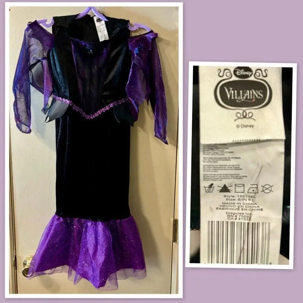 Disney Girls Villians Costume, Pretend Play, Halloween